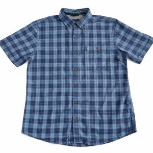 G.H. Bass & Co Blue Plaid Short Sleeve Button Down Shirt Men’s Large